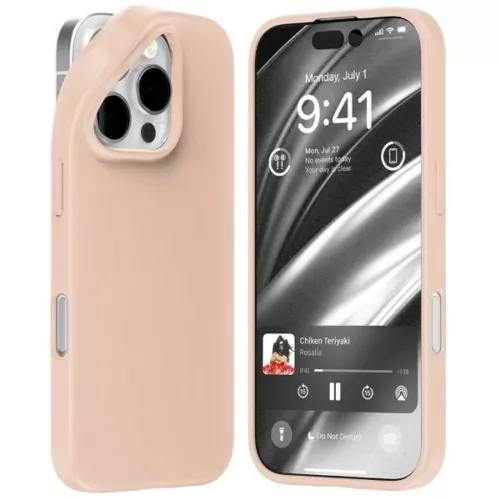 iPhone 16 Pro Mercury Soft tok pink homok