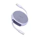 Data Cable Pathfinder Series Type-C to Type-C, 100W, 1m, Retractable - Nebula Purple Baseus