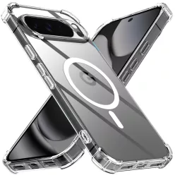   Google Pixel 10 Pro XL Clear Techsuit - Shockproof Clear Silicone MagSafe tok