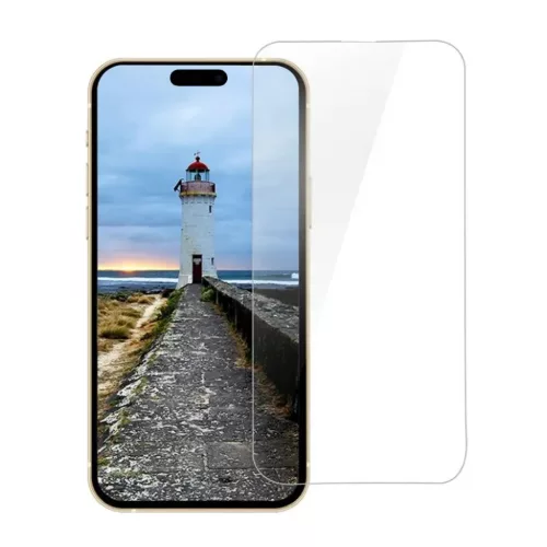 iPhone 15 Pro Max ANANK - 3D Hajlított Képernyővédő - Átlátszó üvegfólia