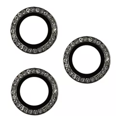   iPhone 17 Pro/17 Pro Max Fekete HARD DIAMOND Edzett üveg (kamera) üvegfólia (3 darab lencse)