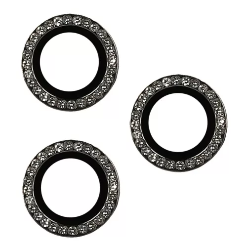iPhone 17 Pro/17 Pro Max Fekete HARD DIAMOND Edzett üveg (kamera) üvegfólia (3 darab lencse)