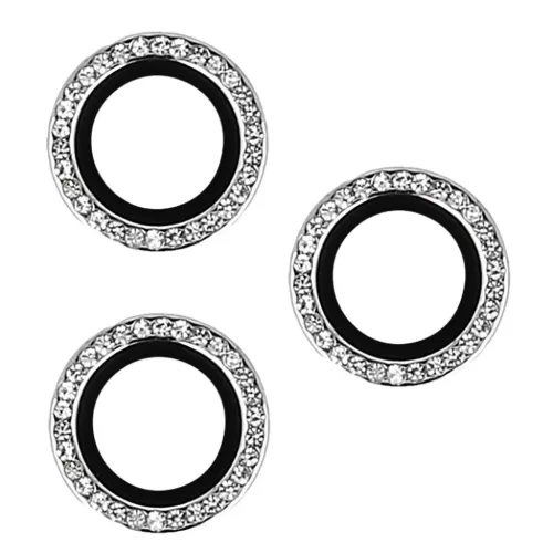 iPhone 17 Pro/17 Pro Max ezüst HARD DIAMOND Edzett üveg kamera (LENCSE) üvegfólia (3 darab lencse)