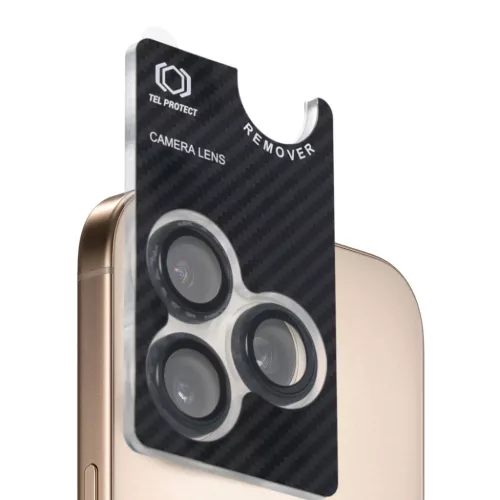 Tel Protect 3D Lens Aramid Series üvegfólia a kamera védelmére iPhone 15 Pro/15 Pro Max (3 darab lencse)