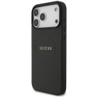 iPhone 17 Pro Max Guess Grained Ring MagSafe tok fekete