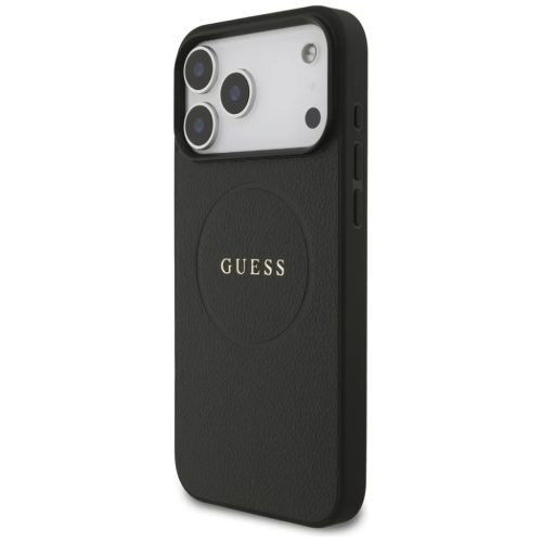 iPhone 17 Pro Max Guess Grained Ring MagSafe tok fekete