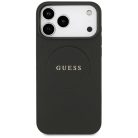 iPhone 17 Pro Max Guess Grained Ring MagSafe tok fekete