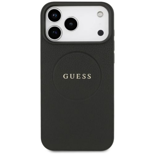 iPhone 17 Pro Max Guess Grained Ring MagSafe tok fekete