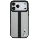 iPhone 17 Pro Max BMW M Perforated Stripe Logo MagSafe szürke tok