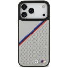 iPhone 17 Pro Max BMW M Tricolor Metal Logo MagSafe szürke tok,