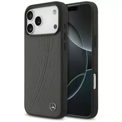   iPhone 17 Pro Max Mercedes bőrtok nagy Laurel Levél MagSafe tok antracit