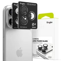  iPhone 17 Pro / 17 Pro Max Ringke Kameravédő Keret 2 csomag Fekete üvegfólia