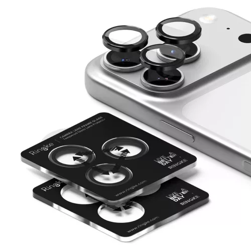 iPhone 17 Pro / 17 Pro Max Ringke Kameravédő Keret 2 csomag Fekete üvegfólia