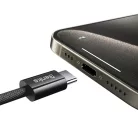 BenksCable D46 fonott - Type C - Lightning - PD 27W 3A 2 méter fekete