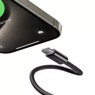 BenksCable D46 fonott - Type C - Lightning - PD 27W 3A 2 méter fekete