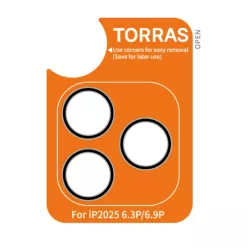   iPhone 17 Pro Max Torras - Lensguard Kameravédő - Fekete üvegfólia