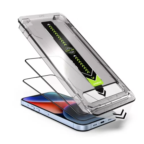 iPhone 17 Air Fekete Techsuit TitanGlass FullCover (2 pack) üvegfólia
