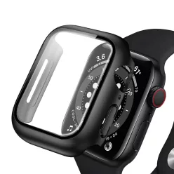Apple Watch 7 45mm ANANK kijelzővédő fekete tok