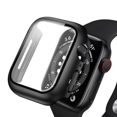 Apple Watch 7 45mm ANANK kijelzővédő fekete tok