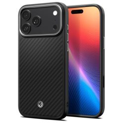   iPhone 17 Pro Max Spigen Enzo Aramid "T" Mag MagSafe fekete-ezüst tok