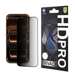 iPhone 17 Pro Max Black Lito - HD Pro Privacy üvegfólia