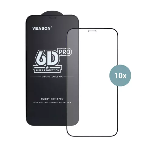 iPhone 17 Pro 6D Pro Veason üvegfólia (készlet 10in1) fekete