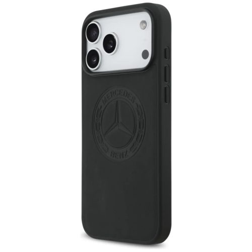 iPhone 17 Pro Max Mercedes Leather Vintage Logo tok fekete