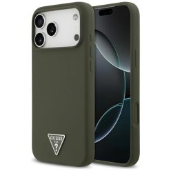   iPhone 17 Pro Max Guess - Silicone Triangle Logo MagSafe (GUHMP17XSCTRLMA) - Khaki tok