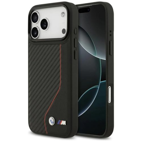 iPhone 17 Pro Max BMW M Carbon Line & Logo MagSafe piros tok
