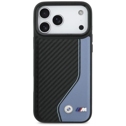 iPhone 17 Pro Max BMW M Carbon Logo MagSafe kék tok