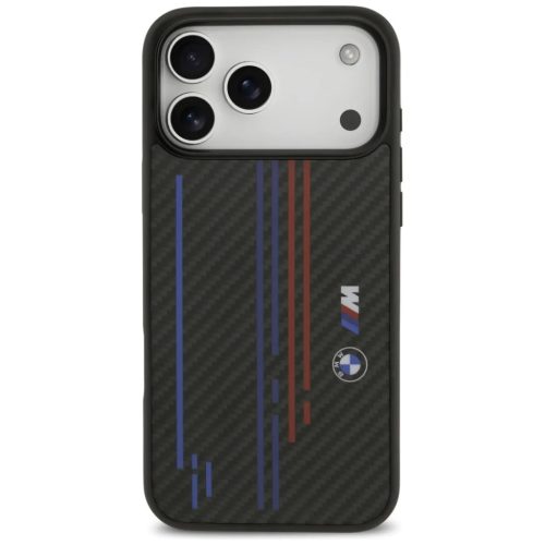 iPhone 17 Pro Max BMW M Kevlar Vonalak & Logó MagSafe fekete tok