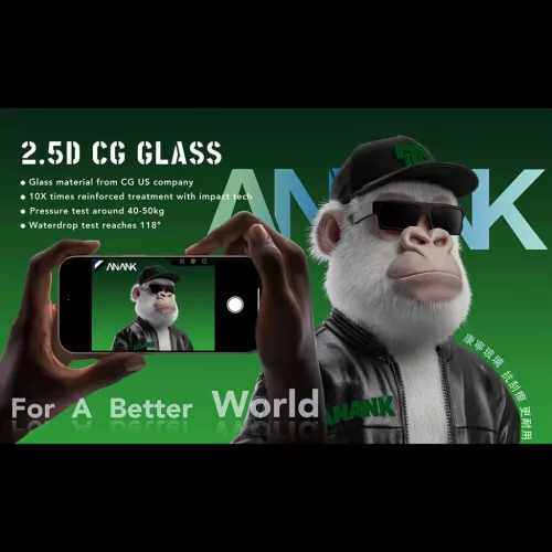iPhone 17 Pro Max Fekete ANANK 2.5D 10X Reinforced CG kijelzővédő üvegfólia