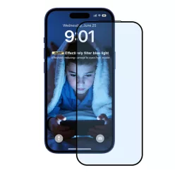   iPhone 17 Pro Fekete ANANK - 2.5D 5X Erősített Ujjlenyomatálló Képernyővédő üvegfólia