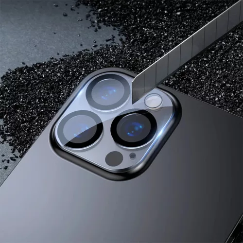 Edzett üveg HARD SILK PRINT kamera (LENCSE) iPhone 17 Pro Max (sziget) üvegfólia
