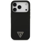 iPhone 17 Pro Max Fekete Guess - Silicone Triangle Logo MagSafe (GUHMP17XSCTRLMK) tok