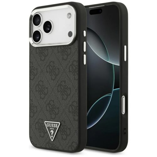 iPhone 17 Pro Max Guess - Hardcase 4G Triangle Logo MagSafe (GUHMP17XP4TSRCMK) - Fekete tok