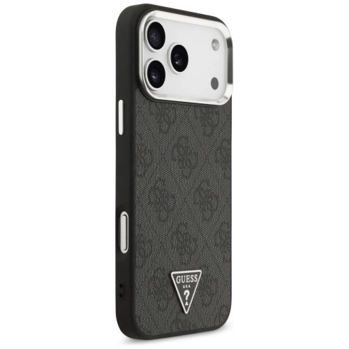 iPhone 17 Pro Max Guess - Hardcase 4G Triangle Logo MagSafe (GUHMP17XP4TSRCMK) - Fekete tok