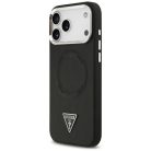 iPhone 17 Pro Max Fekete Guess PU Bőr Háromszög Logós MagSafe tok