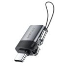 Adapter (J7) - OTG funkcióval, USB-ről Type-C-re, 10Gbps adatátvitel, gyors töltés - Fém Szürke Acefast