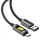 Data Cable Acefast (C21-04) - Gyors töltés, USB - Type-C, 3A, Színes gradiens fényhatás, Nejlon fonat, 1.2m - Fekete