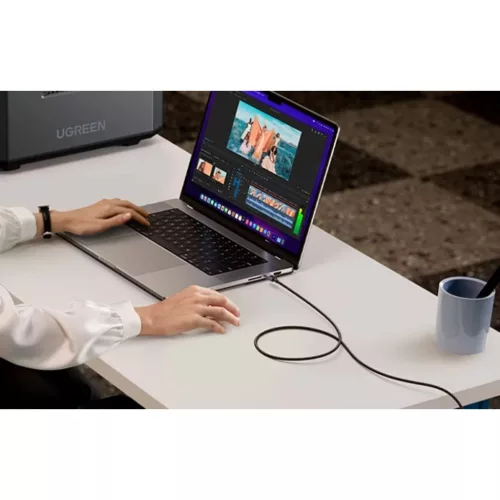 USB-C USB-C kábel Ugreen L513, 240W, 1m, 480Mbps (Csillagszürke)