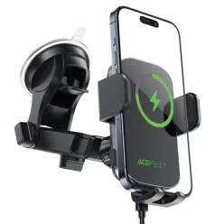   Telefon 4.7-6.9" Acefast Autós tartó vezeték nélküli töltéssel (D53) - Mágneses rögzítés, műszerfalra, szélvédőre, 15W - Fekete