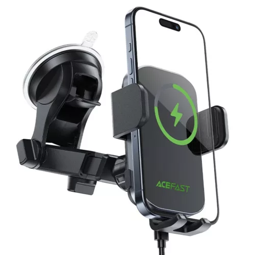 Telefon 4.7-6.9" Acefast Autós tartó vezeték nélküli töltéssel (D53) - Mágneses rögzítés, műszerfalra, szélvédőre, 15W - Fekete