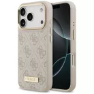 iPhone 17 Pro Guess 4G Logo Plate MagSafe tok Rózsaszín
