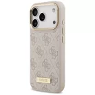 iPhone 17 Pro Guess 4G Logo Plate MagSafe tok Rózsaszín