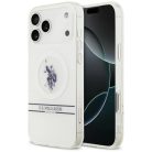 iPhone 17 Pro Max US Polo DH és Alsó Csíkos Logó MagSafe tok Fehér tok