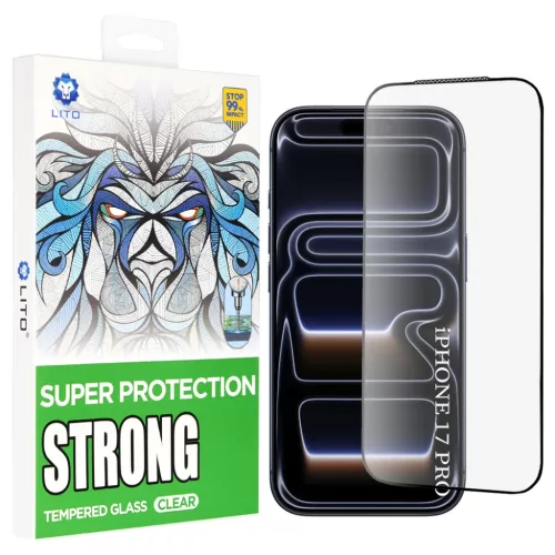 iPhone 17 Pro Fekete Lito - D+ Max Strong üvegfólia