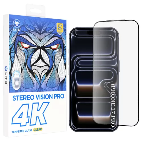 Apple iPhone 17 Pro Fekete Lito D+ Max 4K üvegfólia
