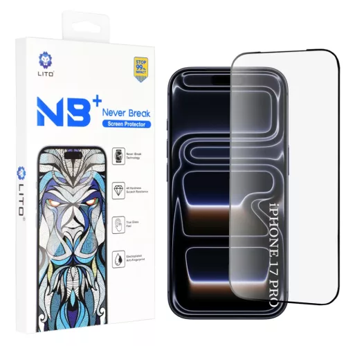 iPhone 17 Pro Fekete Lito NB kijelzővédő üvegfólia