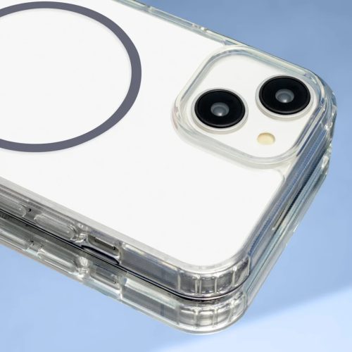 iPhone 17 Pro Max szürke nyitott gyűrűs Anti Shock Thin Mag tok